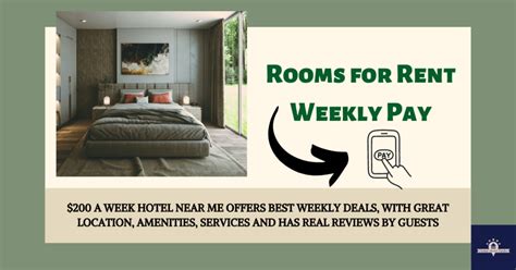 With flexible area, spacious living & discounted weekly rates you save around 30 or more on your each stay. . Rooms for rent weekly pay